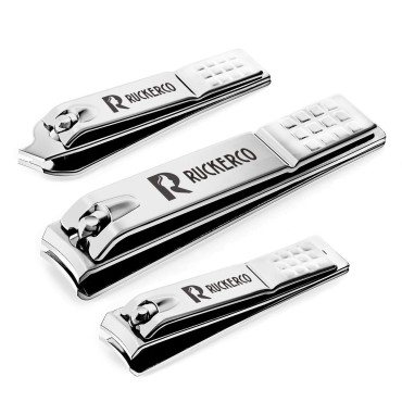Nail Clippers Set Matte Stainless Steel 3 pcs fingernail Clippers &Slant EDG Toenail Clipper Cutter Metal Case .The Best Gift Nail Clippers for Men and Women