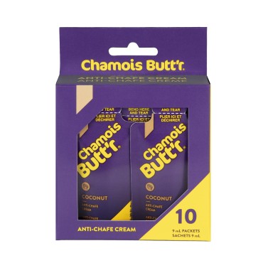Chamois Butt'r Coconut Anti-Chafe Cream, 10-pack of 9mL packets