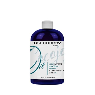 Blueberry Seed Oil - 100% Pure, Refined, Cold Pressed, Non-GMO, Unscented, Deodorized Carrier Oil - 8 oz - for Skin, Hair, Nails, Body, Face, DIY, Cosmetic Formulation - Premium Quality Grade A