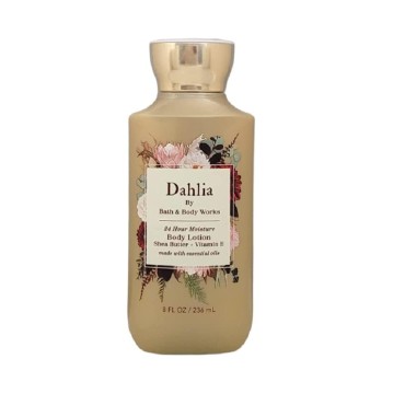 Bath and Body Works Full Size Body Care New Fall 2020 Scent - Dahlia - 24 HR Moisture Body Lotion with Essential Oils - 8 fl oz