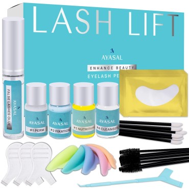 AYASAL Lash Lift Kit Eyelash Perm Kit, With Detailed Instruction Eyelash Lift Kit, Easy for Beginner and Professional Lash Perm Kit, Achieve Salon-Quality Lashes Lift with Safe and Effective Result