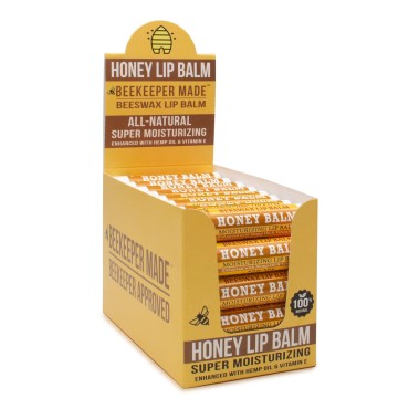 Beekeeper Made Beeswax Bulk Lip Balm, 40 Count Hon...