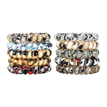 79STYLE 30pcs Spiral Hair Ties No Crease Coil Hair...