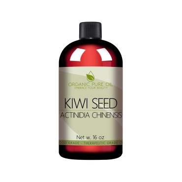OPO Kiwi Seed Oil - 16 oz - 100% Pure, All Natural, Cold Pressed, Unrefined, Premium Therapeutic Grade Kiwi Oil Perfect for Hair, Skin, Scalp, Body Care Moisturizer