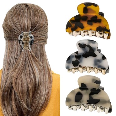 Aaifey 3PCS Hair Claw Clips,Tortoise Barrettes Ban...