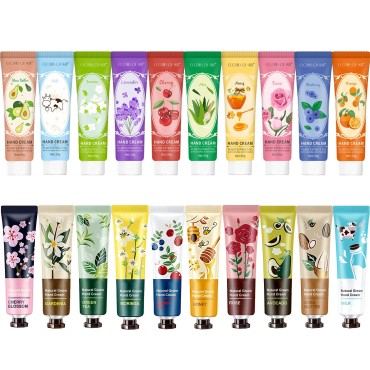 20 Packs Hand Cream Gifts Set,Natural Plant Fragrance Hand Cream For Dry Cracked Hands,Mini Hand Cream Travel Size With Natural Aloe And Vitamin E for Body & Dry Skin, Hand Lotion Gifts Bulk for Women