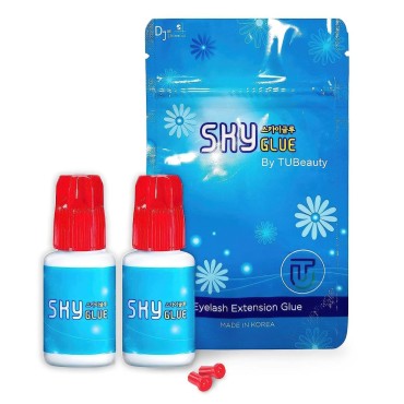 2 Bottles Sky Glue S+ for Eyelash Extension 5ml - ...