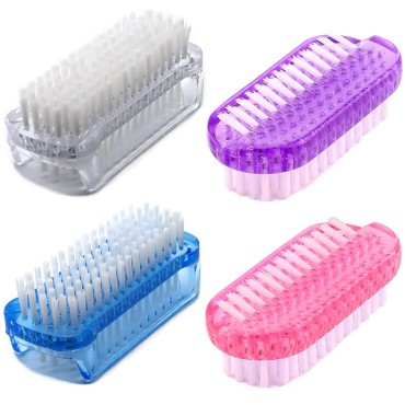 4 PCS Nail Brush Two Sided Fingernail Scrub Brush ...