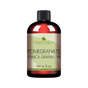 Pomegranate Seed Oil - 8 oz - 100% Pure, Unrefined, Non GMO, Cold Pressed, Sweet Carrier Oil for Hair, Skin Nails Body Face DIY Soaps & More - Hydrate Nourish Replenish Moisturize - Packaging May Vary