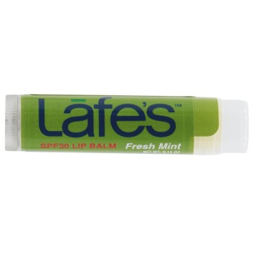 Lafe's Natural Body Care | SPF 30 Fresh Mint Lip Balm | All Natural & Organic (0.15oz)