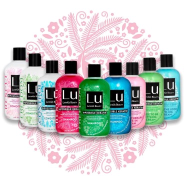 LATINUS BEAUTY Full Hair Care Collection: Impossible Keratin Shampoo + Conditioner + Leave-In Cream (3 count each)
