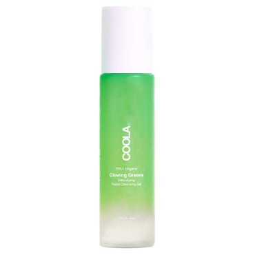 COOLA Organic Glowing Greens Facial Cleanser, Dermatologist Tested Skin Barrier Protection with Aloe Vera Juice, Vegan and Gluten Free, 5 Fl Oz