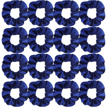 Semato 16 Pack Royal Blue Velvet Scrunchies for Hair Scrunchy Hair Ties Ropes for Women or Girls Hair Accessories