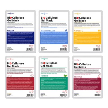 6 Gel Masks Assorted - Bio Cellulose Gel Sheet Mas...