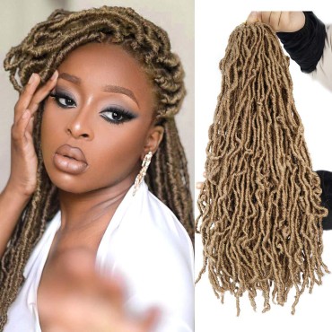 24 inch New Faux Locs Crochet Hair 6 Packs Most Natural Crochet Faux Locs Hair Synthetic Crochet Hair for Black Women (24inch 6packs, 27)