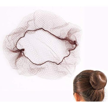 60 Pack Brown Invisible Elastic Edge Hair Nets,len...