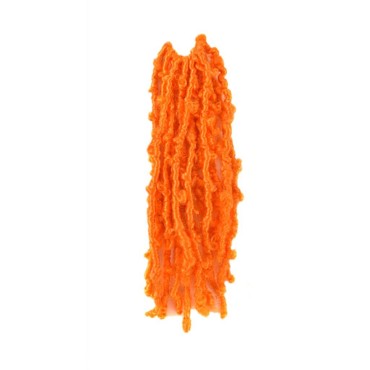 Niseyo Butterfly Locs Crochet Hair 12 Inch 1 Pack Orange Pre-Looped Distressed Locs Crochet Braids (Orange)