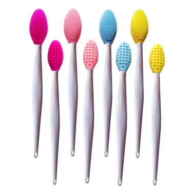 8 Pieces Lip Scrub Brush tool Silicone mini Exfoli...