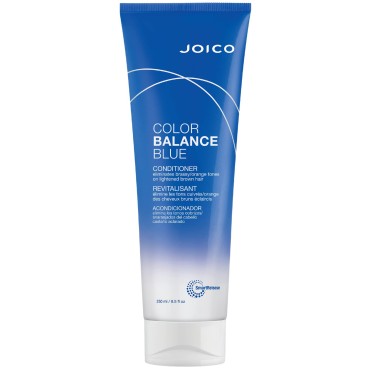Joico Color Balance Blue Conditioner | For Lightened Brown Hair | Eliminate Brassy Orange Tones | Boost Color Vibrancy & Shine | UV Protection | With Rosehip Oil & Green Tea Extract | 8.5 Fl Oz