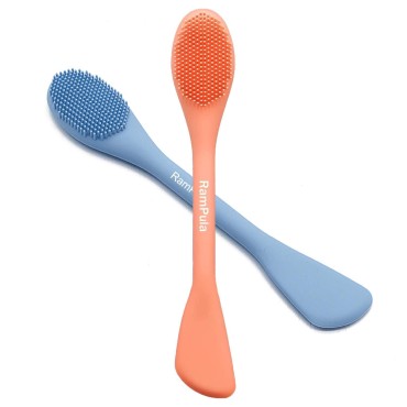 RamPula Silicone Face Mask Brush, Face Scrubber for Gentle Exfoliating & Hairless Moisturizers Applicator Tools for Apply Mud, Clay, Charcoal Mixed Mask, Cream, Lotion