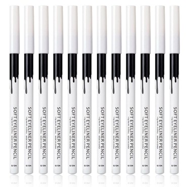 KAIQIKAIXI 12 White Eyeliner Pen, Eyebrow Pen,Eye Shadow Pencil, Lip Line Pen, Eyelid Pad, Pencil Makeup Set Tool