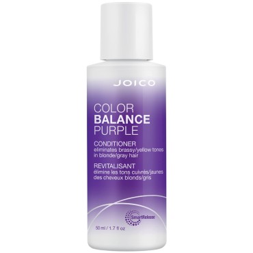 Joico Color Balance Purple Conditioner | For Cool Blonde, Gray Hair | Eliminate Brassy Yellow Tones | Boost Color Vibrancy & Shine | UV Protection | With Rosehip Oil & Green Tea Extract | 1.7 Fl Oz