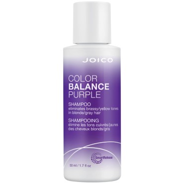 Joico Color Balance Purple Shampoo | For Cool Blonde, Gray Hair | Eliminate Brassy Yellow Tones | Boost Color Vibrancy & Shine | UV Protection | With Rosehip Oil & Green Tea Extract | 1.7 Fl Oz