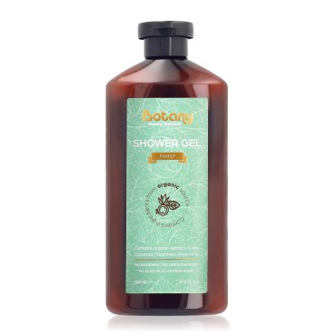 Botany Natural Moisturizing Body Wash with Organic Coconut Oil, Tea Tree, and Aloe Vera - Vegan, SLS/SLES, Silicon, Paraben and Cruelty Free,17.6 oz