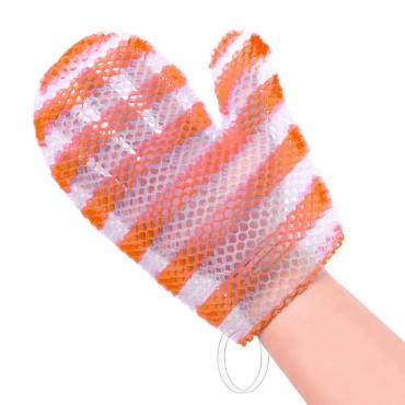 Honeycomb Exfoliating Glove [Yellow 1Pack] TPU Honeycomb Bath Mitt,Rapid Foaming Quick Drying Unisex Face and Body Scrubs