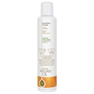 One 'n Only Argan Oil Smoothing Mousse, Firm Hold that Provides Volume and Frizz Control, Helps Combat Signs of Aging Hair, Delivers Shines and Smoothness, 8.8 Ounces
