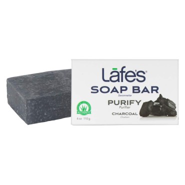 Lafe's Natural Body Care | Charcoal - Soap Bar | Cold Pressed, Vegan, Nourishing Bar Soap (4oz)