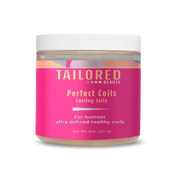 Tailored Beauty Perfect Coils Curling Jelly - Styling Hair Gel - Black Castor Oil - Curly Hair - Twisting & Smooth Edges