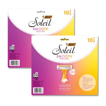 BIC Soleil Smooth Colors Razors with Aloe Vera and...