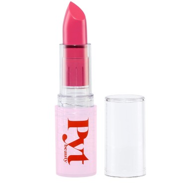 PYT BEAUTY Lipstick, Bright Berry Pink, Hydrating, Hypoallergenic, Vegan Makeup, 1 Count