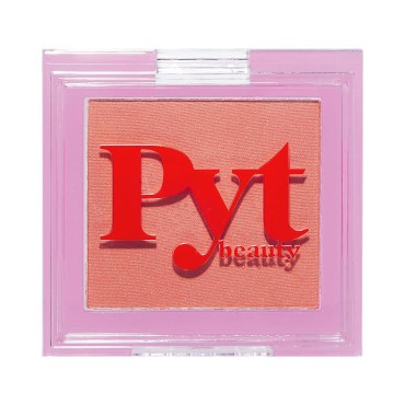 PYT Beauty Everyday Pressed Powder Blush, Peachy Coral with Golden Shimmer, Hypoallergenic, Vegan Makeup, 1 Count