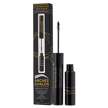 Arches & Halos Microfiber Tinted Brow Mousse, Dark...