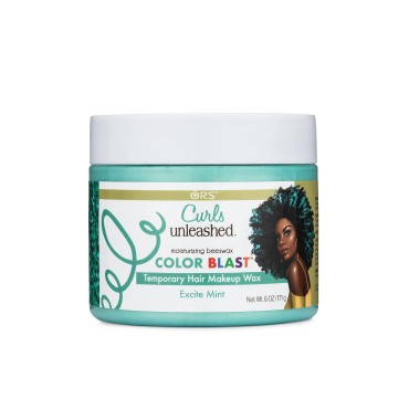 Curls Unleashed Color Blast Hair Wax, Temporary Curl Defining Wax, Teal with It, (6.0 oz)
