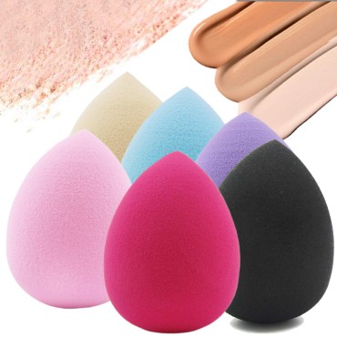 6pc Makeup Sponge Set Non Latex Waterdrop Beauty F...