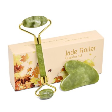 Women's Beauty Tools Jade Roller Two Piece Set Nat...