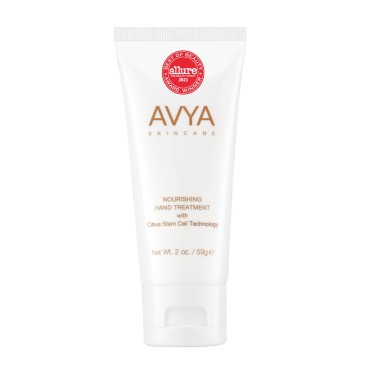 AVYA Hydrating Hand Lotion for Dry Skin - Nourishing Hand Healing Treatment for Dry and Ashy Skin/Hyaluronic Acid and Citrus Stem Cell Technology/Advanced Ayurvedic Skincare (2oz)