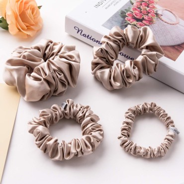 MTSNOO Silk Scrunchies for Hair Sleep 100% Pure 22...