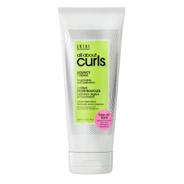 All About Curls Bouncy Cream Styling | Touchable Soft Definition | Define, Moisturize, De-Frizz | All Curly Hair Types | Vegan & Cruelty Free | Sulfate Free | 10.1 Fl Oz