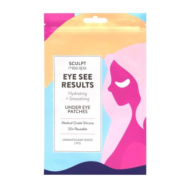 MISS SPA Under Eye Patches Reusable 20 Times, Hydrating Smoothing Under Eye Silicone Pads, Age Defying Medical Grade Silicone Eye Masks, Overnight Under Eye Patches For Wrinkles And Fine Lines