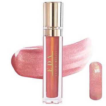 EDA LUXURY BEAUTY CANDY KISS PINK SHIMMER DIAMOND SHINE LIP GLOSS Full Coverage High Pigmented Creamy Color Super Shiny Professional Makeup Long Lasting Liquid Lipstick