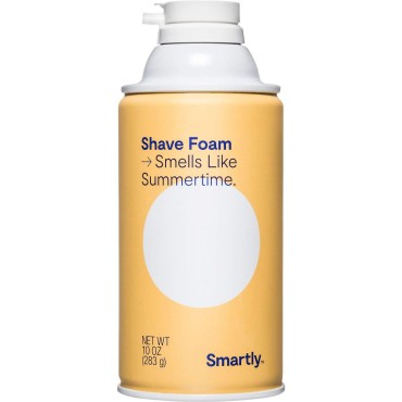 Smartly Summertime Scented Shaving Foam | Rich, Soothing Lather | Moisturizes & Protects | All Skin Types | Light Summer Fragrance - 10 Ounce Can (Pack of 3)