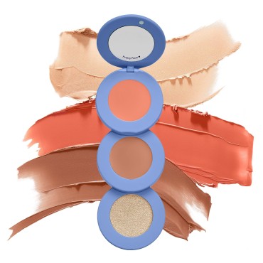 Alleyoop Stack The Odds - Multi-Use Face Palette -Sunkissed - Blush, Contour/Bronzer, Highlight and Mini Mirror - Blendable Cream to Natural Finish - Jojoba and Sunflower Oil - Cruelty-Free, and Vegan