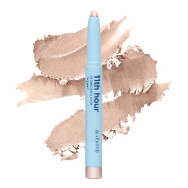 ALLEYOOP 11th Hour Cream Eye Shadow Sticks - Baby Pearl (Shimmer) - Award-winning Eyeshadow Stick - Smudge-Proof and Crease Proof for Over 11 Hours - Easy-To-Apply and Compact for Travel, 0.05 Oz