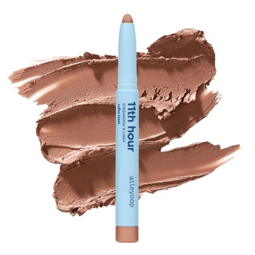 ALLEYOOP 11th Hour Cream Eye Shadow Sticks - Coffee Break (Matte) - Award-winning Eyeshadow Stick - Smudge-Proof and Crease Proof for Over 11 Hours - Easy-To-Apply and Compact for Travel, 0.05 Oz