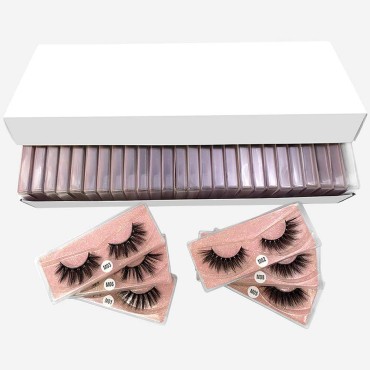 Wholesale Eyelashes 10/20/30/50/100 Pairs Faux 3D ...