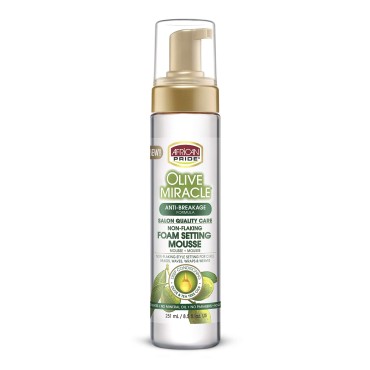African Pride Olive Miracle Non-Flaking Foam Setti...